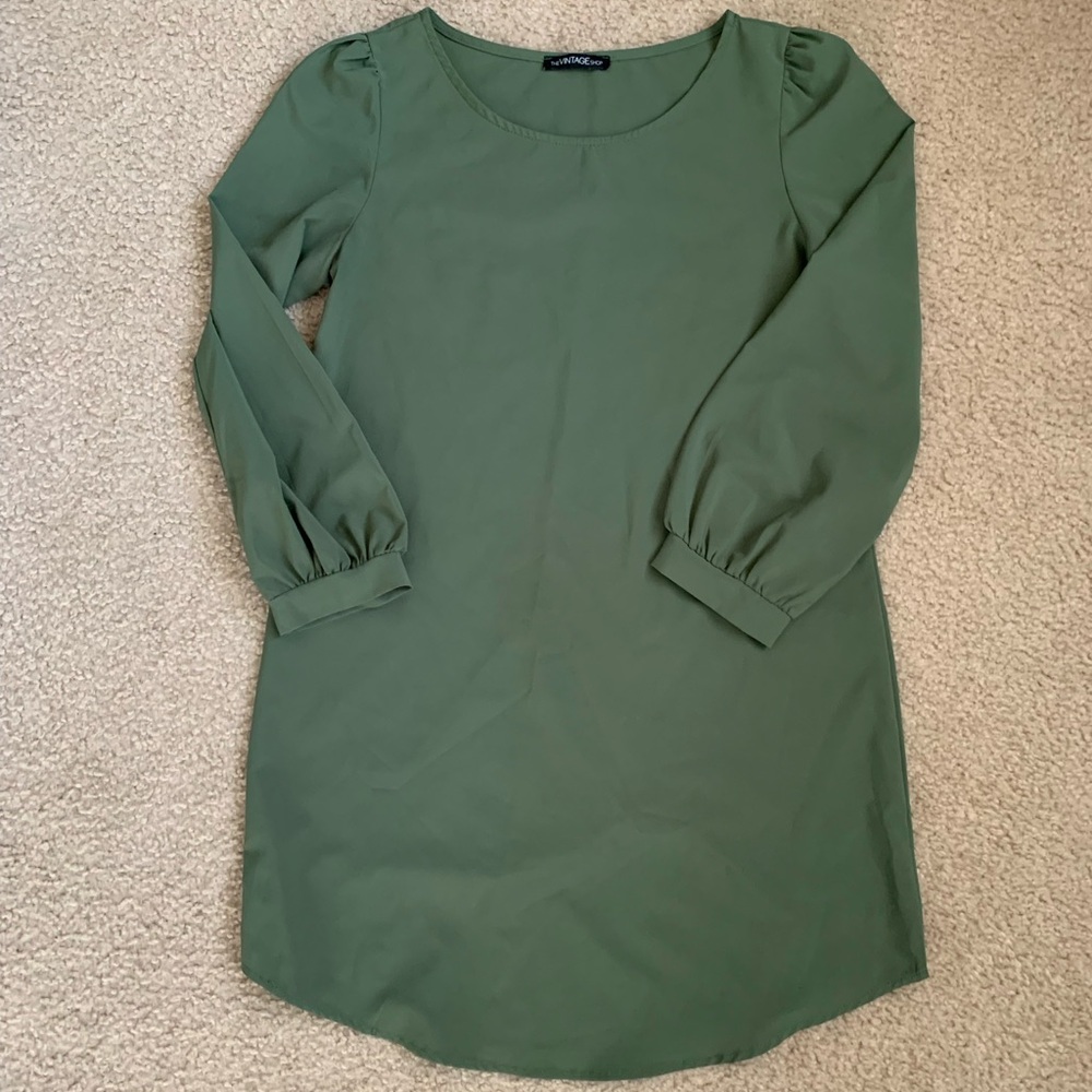 ASOS green shift dress size S